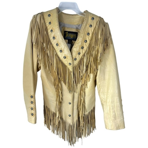 Diamond Leathers Western Fringed Suede Leather Jacket Size 10 - Picture 1 of 15